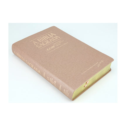Bíblia Sagrada RCM | ACF | Letra Gigante | Capa PU Luxo Rosê Gold