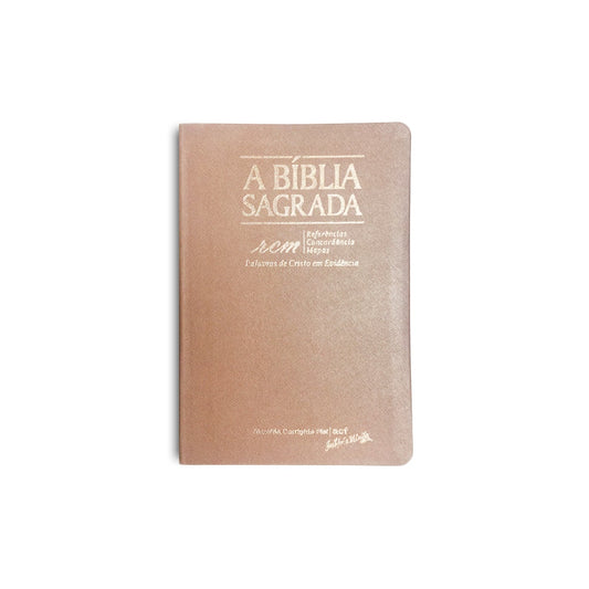 Bíblia Sagrada RCM | ACF | Letra Gigante | Capa PU Luxo Rosê Gold