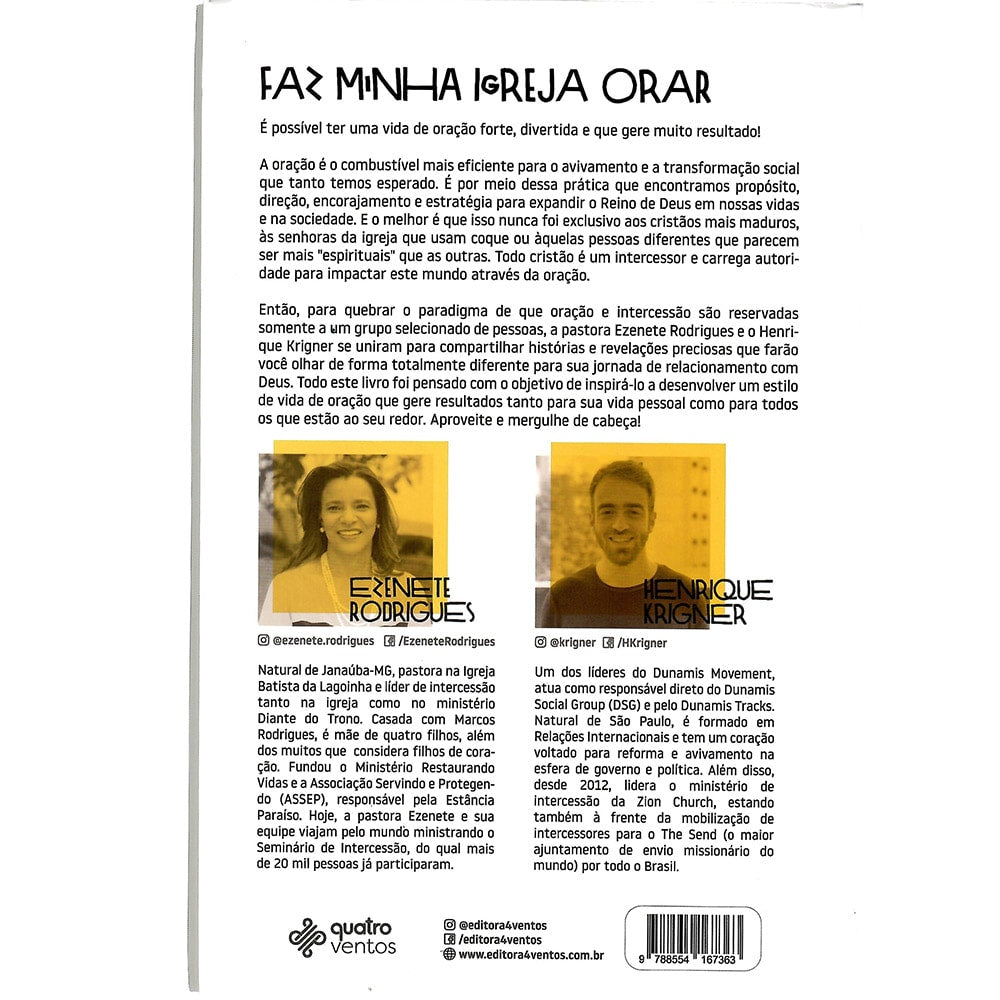 Faz Minha Igreja Orar | Ezenete Rodrigue e Henrique Krigner