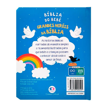 Grandes Heróis da Bíblia | Bíblia Do Bebê | Capa Almofadada