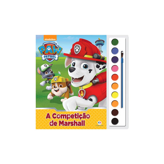 Livro com Aquarela Patrulha Canina A Competição de Marshall