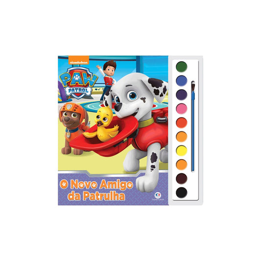 Livro com Aquarela Patrulha Canina O Novo Amigo da Patrulha