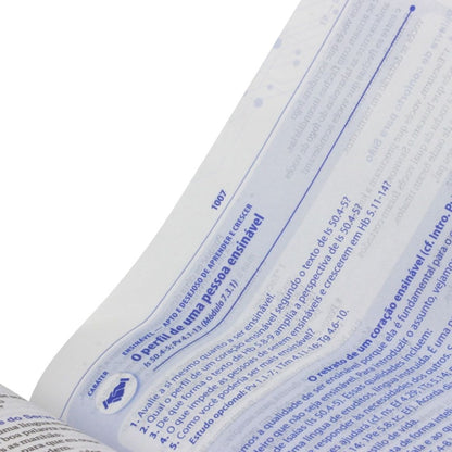 Bíblia de Estudo do Discipulado | NAA | Capa Brochura Azul