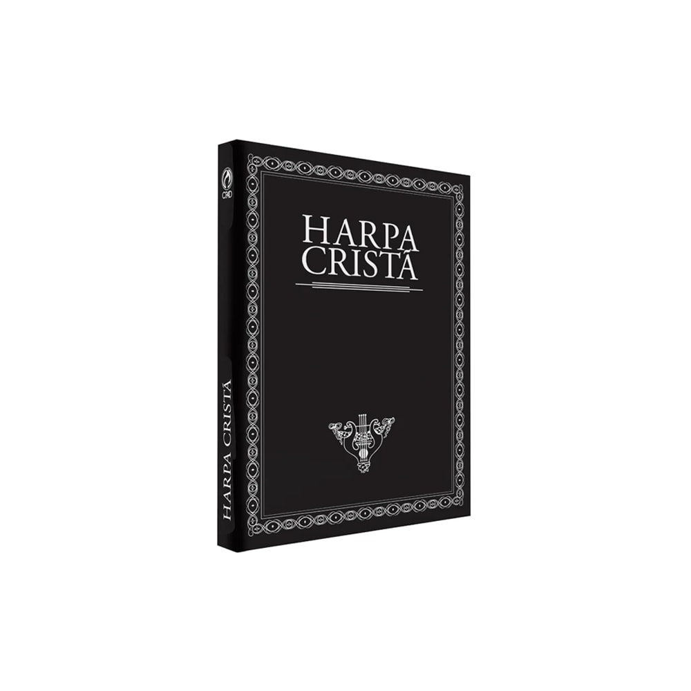 Harpa Cristã Grande Popular Preta com Borda