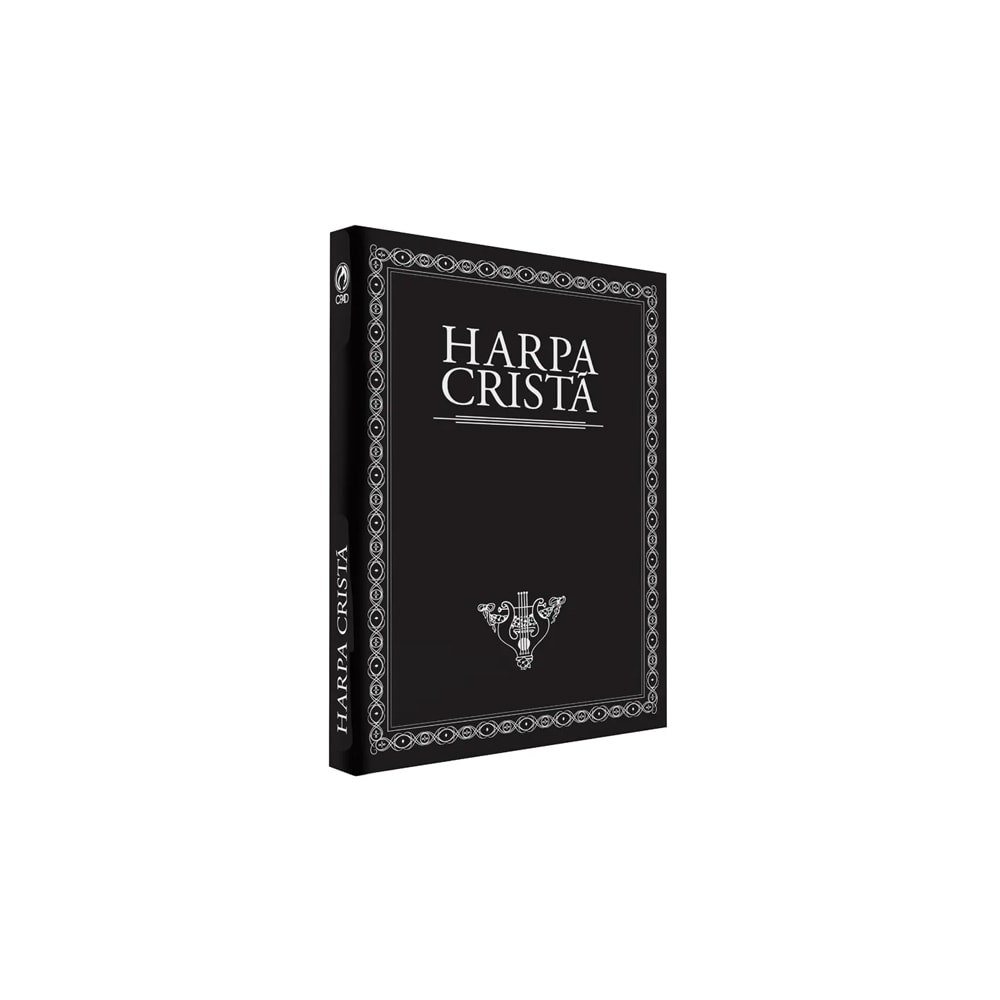 Harpa Cristã Pequena Popular Preta com Borda