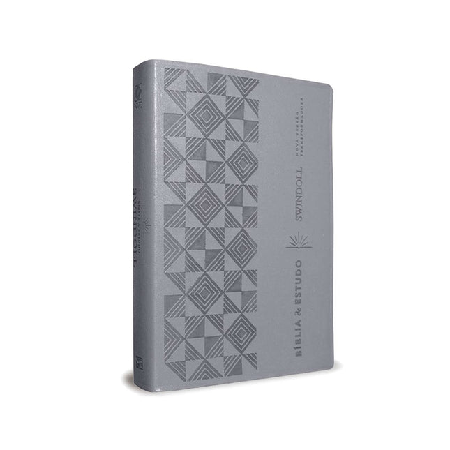 Bíblia de Estudo Swindoll | NVT | Letra Grande | Capa Sintética | Cinza Petra