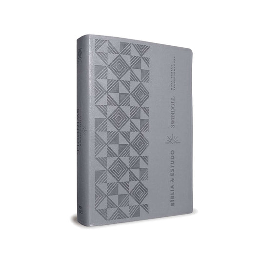 Bíblia de Estudo Swindoll | NVT | Letra Grande | Capa Sintética | Cinza Petra