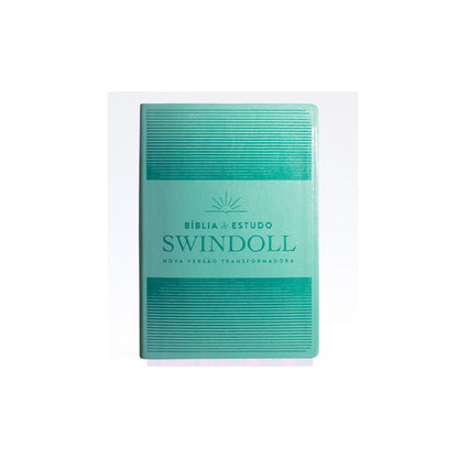 Bíblia de Estudo Swindoll | NVT | Letra Grande | Capa Sintética | Por do Sol Aqua