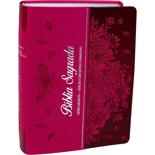 Bíblia Sagrada | ARC | Letra Gigante | Capa Pink C/ Índice