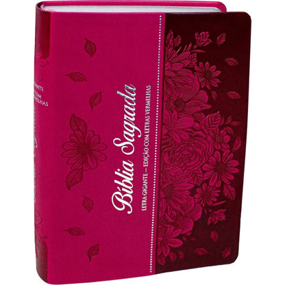 Bíblia Sagrada | ARC | Letra Gigante | Capa Pink C/ Índice