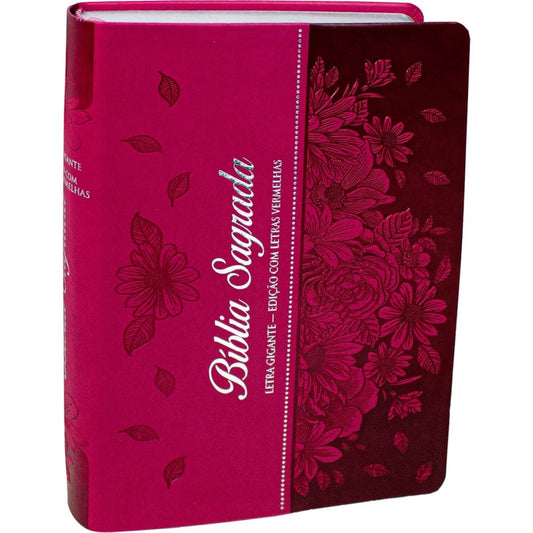 Bíblia Sagrada | ARC | Letra Gigante | Capa Pink C/ Índice