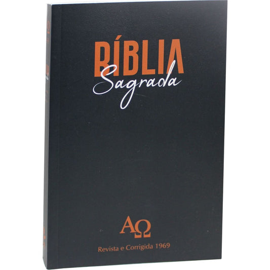 Bíblia Sagrada RC 1969 | ARC | Letra Normal | Capa Brochura Ilustrada Preta