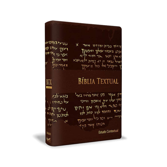 Bíblia de Estudo Textual | Letra Gigante | Capa Marrom Luxo