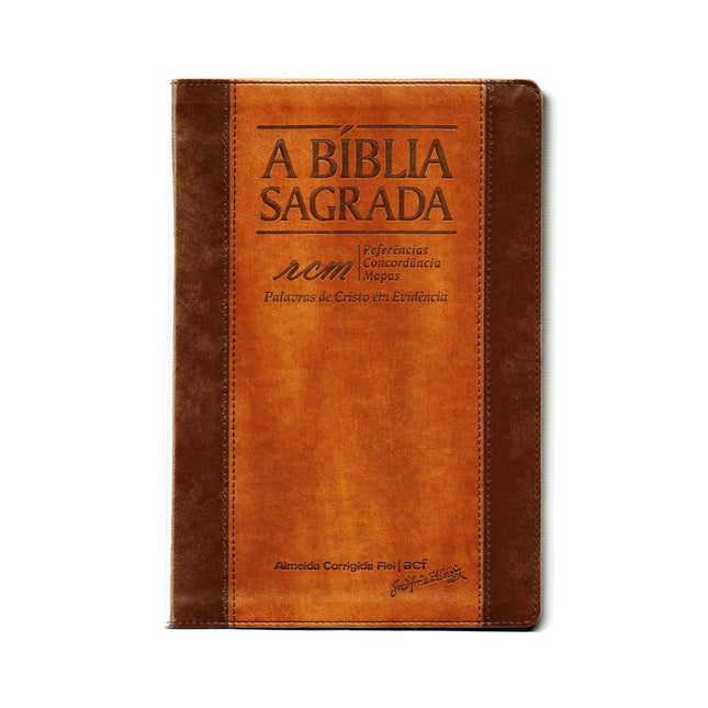 Bíblia Sagrada RCM | ACF | Letra Gigante | Capa PU Luxo Chocolate/Havana