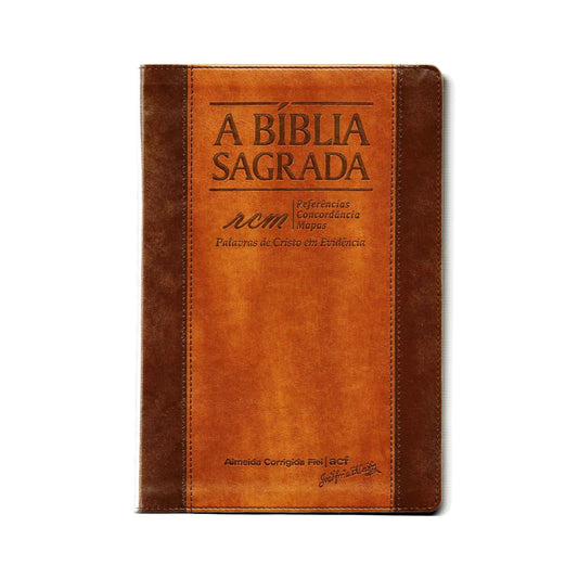 Bíblia Sagrada RCM | ACF | Letra Gigante | Capa PU Luxo Chocolate/Havana