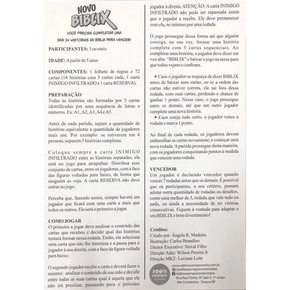 Novo Biblix Histórias em Quadrinhos + Jogo de Cartas (Brinde)