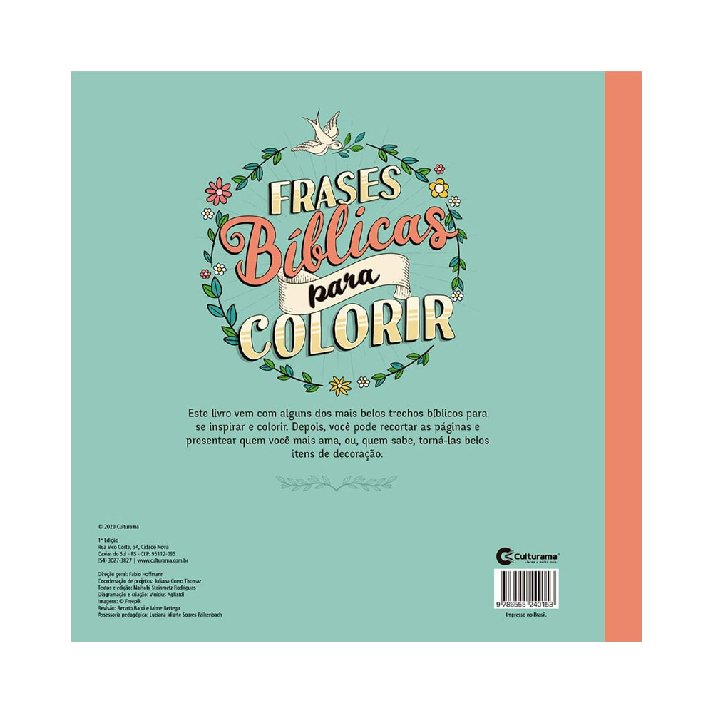 Livro Frases Bíblicas Para Colorir | Culturama