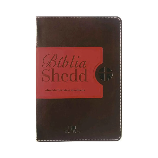 Bíblia Shedd | ARA | Letra Normal | Capa Café e Vermelho