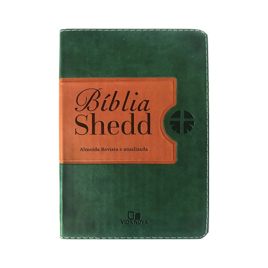 Bíblia Shedd | ARA | Letra Normal | Capa Verde e Marrom