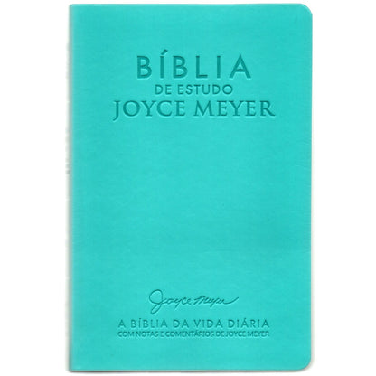Bíblia De Estudo Joyce Meyer | NVI | Letra Média | Capa Azul Tifany