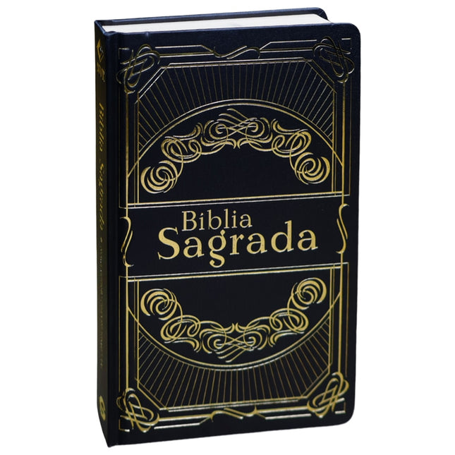 Bíblia Preta e Dourada | NVT | Letra Normal | Capa Dura Luxo