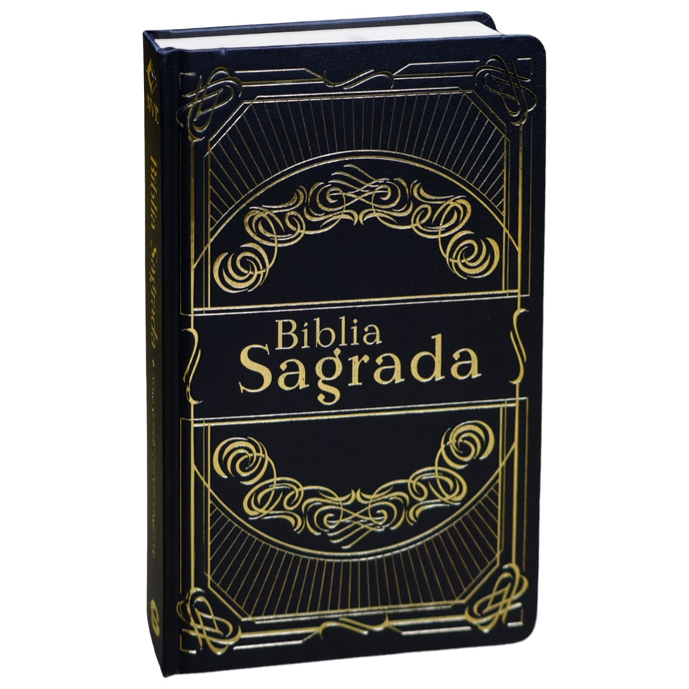 Bíblia Preta e Dourada | NVT | Letra Normal | Capa Dura Luxo