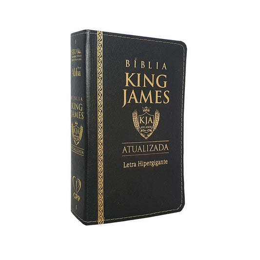 Bíblia King James Atualizada | KJA | Letra Hipergigante | Capa PU Preta