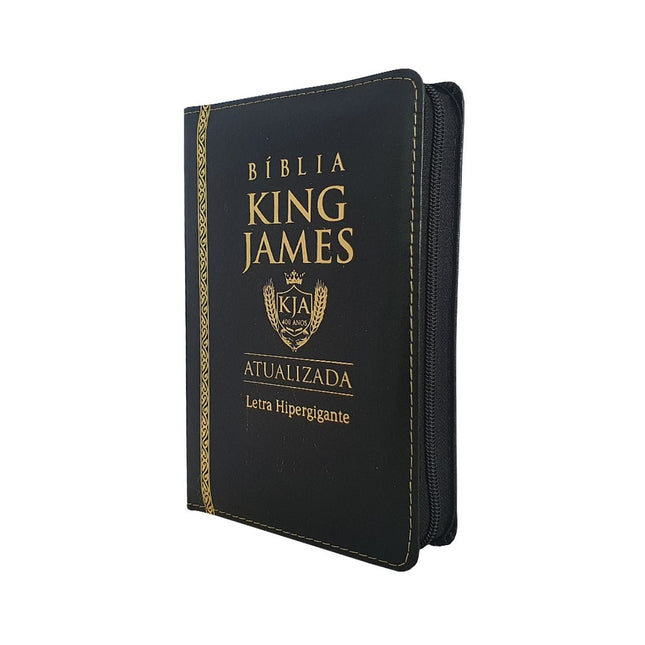 Bíblia King James Atualizada | KJA | Letra Hipergigante | Capa Preta C/ Zíper