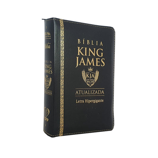 Bíblia King James Atualizada | KJA | Letra Hipergigante | Capa Preta C/ Zíper