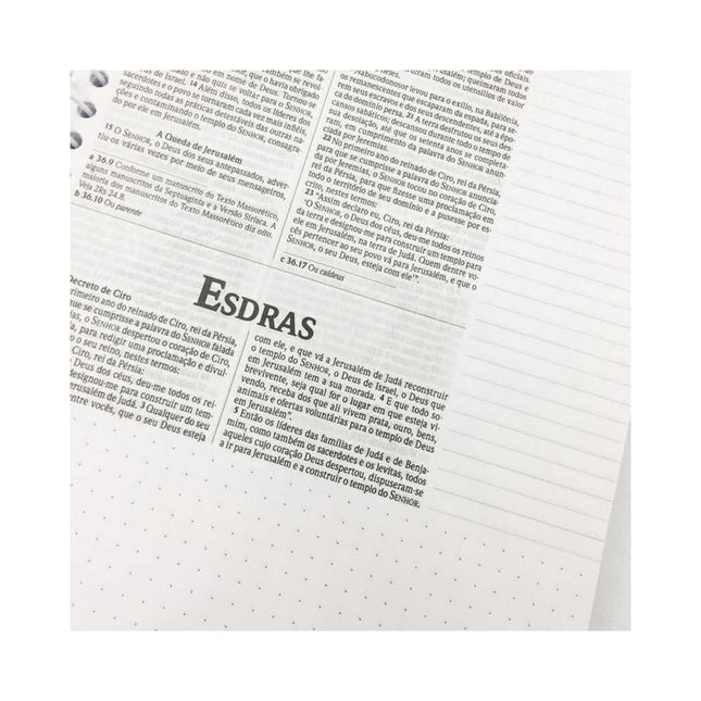 Bíblia Sagrada Anote Espiral Flores Aquarela | NVI | Letra Normal | Capa Dura