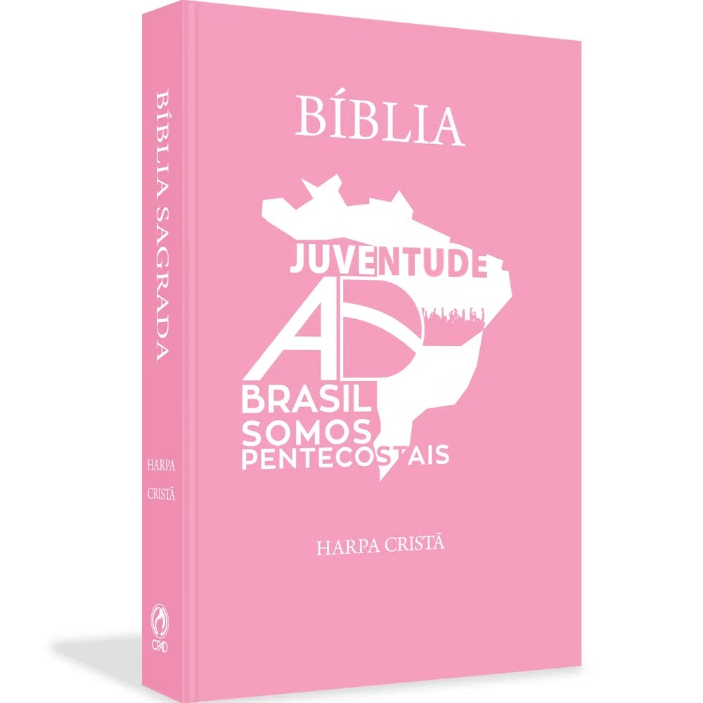 Bíblia Juventude AD do Brasil | ARC | Letra Normal | Harpa Cristã | Capa Dura Rosa
