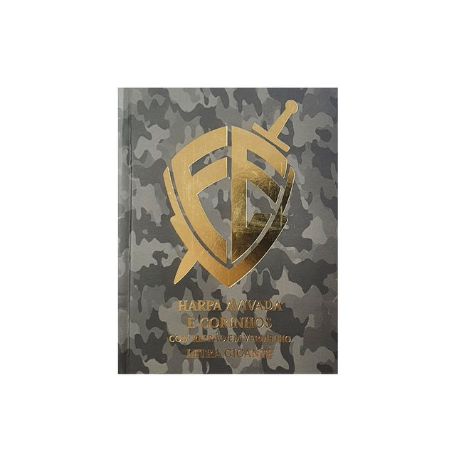Harpa Avivada e Corinhos Médio | Letra Gigante | Capa Escudo Fé Camuflado Brochura