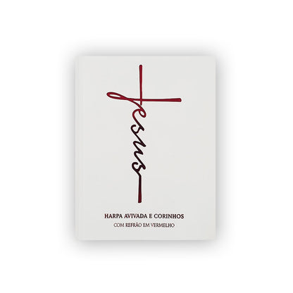 Harpa Avivada e Corinhos Médio | Letra Gigante | Capa Jesus Branca Brochura