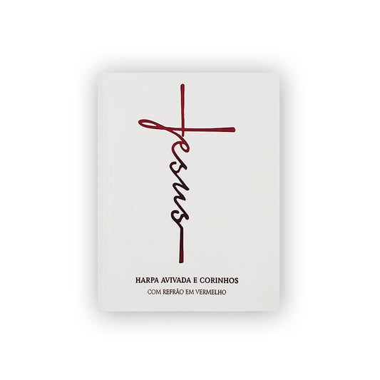 Harpa Avivada e Corinhos Médio | Letra Gigante | Capa Jesus Branca Brochura