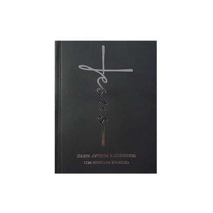 Harpa Avivada e Corinhos Médio | Letra Gigante | Capa Jesus Preta Brochura