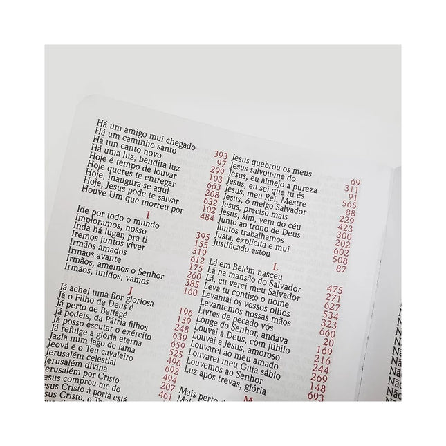 Harpa Avivada e Corinhos Médio | Letra Gigante | Tradicional Branca Capa Dura