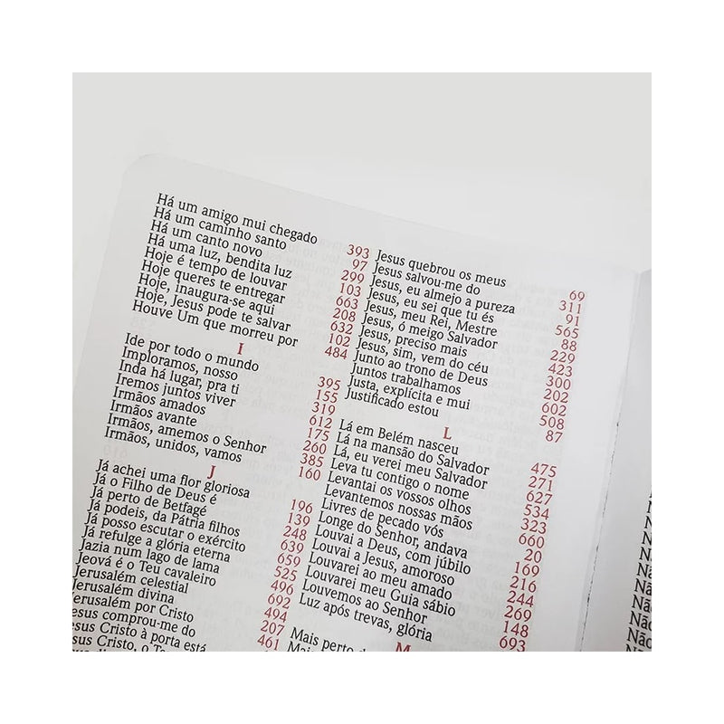 Harpa Avivada e Corinhos Médio | Letra Gigante | Tradicional Branca Capa Dura