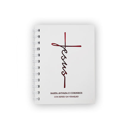 Harpa Avivada e Corinhos Médio | Letra Gigante | Capa Jesus Branca Espiral