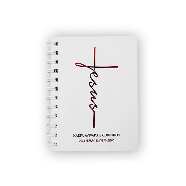 Harpa Avivada e Corinhos Médio | Letra Gigante | Capa Jesus Branca Espiral