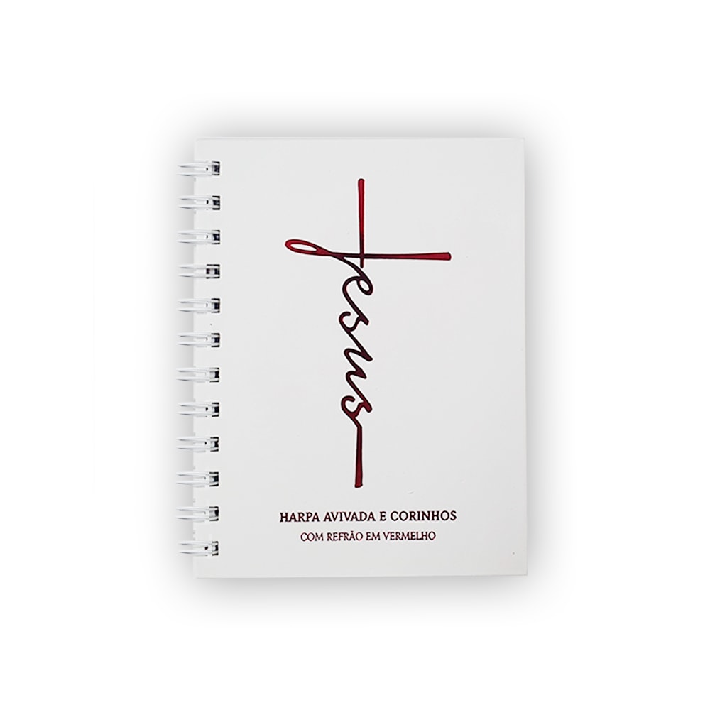 Harpa Avivada e Corinhos Médio | Letra Gigante | Capa Jesus Branca Espiral