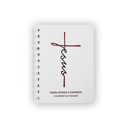 Harpa Avivada e Corinhos Médio | Letra Gigante | Capa Jesus Branca Espiral