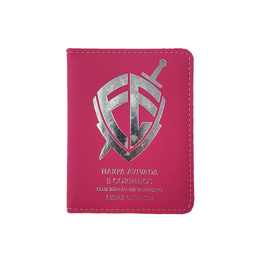 Harpa Avivada e Corinhos Médio | Letra Gigante | Escudo Fé Pink Capa Luxo