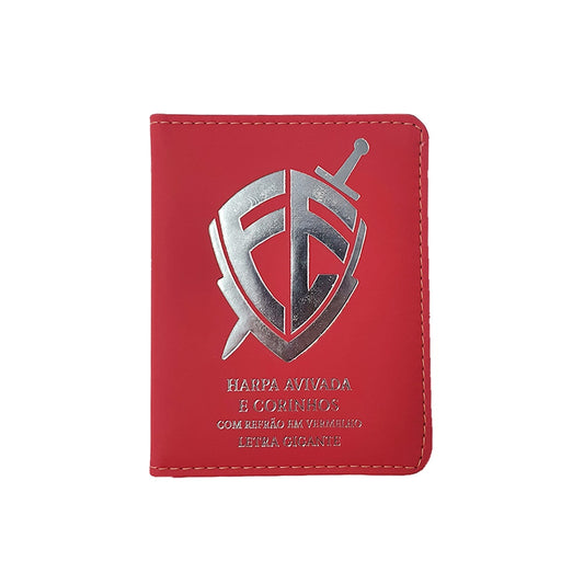 Harpa Avivada e Corinhos Médio | Letra Gigante | Escudo Fé Vermelha Capa Luxo
