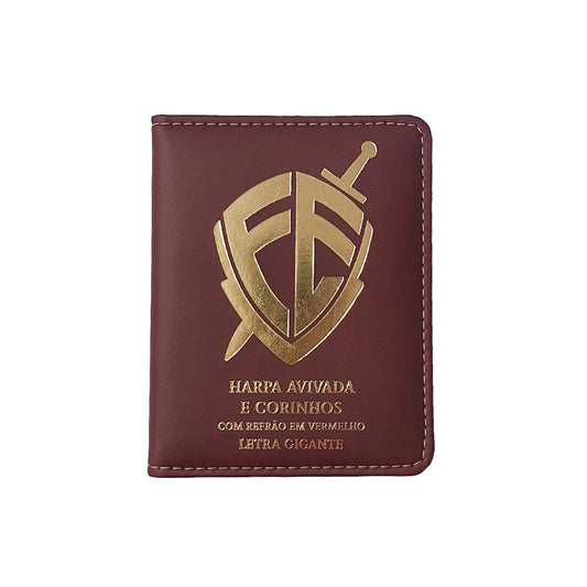Harpa Avivada e Corinhos Médio | Letra Gigante | Escudo Fé Bordô Capa Luxo