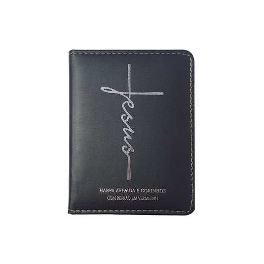 Harpa Avivada e Corinhos Médio | Letra Gigante | Jesus Preta Capa Luxo