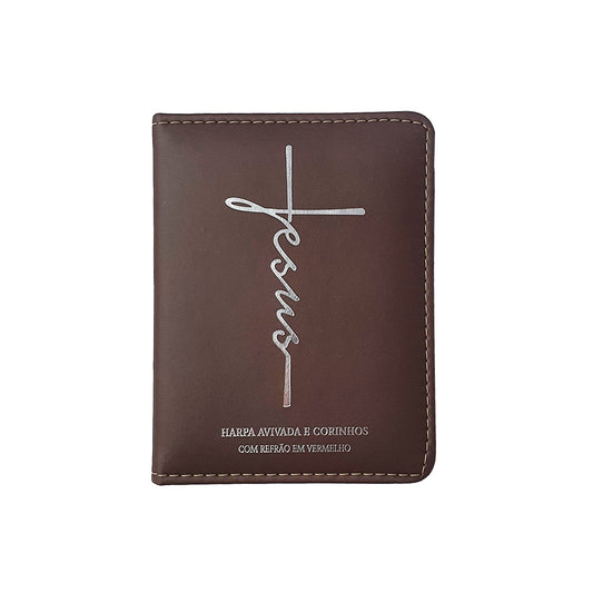 Harpa Avivada e Corinhos Médio | Letra Gigante | Jesus Marrom Capa Luxo