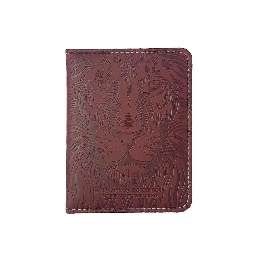 Harpa Avivada e Corinhos Médio | Letra Gigante | Leão Bordô Capa Luxo