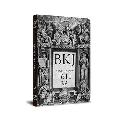 Bíblia King James 1611 Ultra Fina Lettering Bible | Letra Normal | Capa Tradicional Retrô