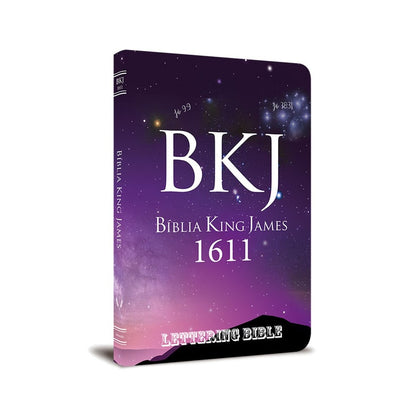Bíblia King James 1611 Ultra Fina Lettering Bible | Letra Normal | Capa Universo