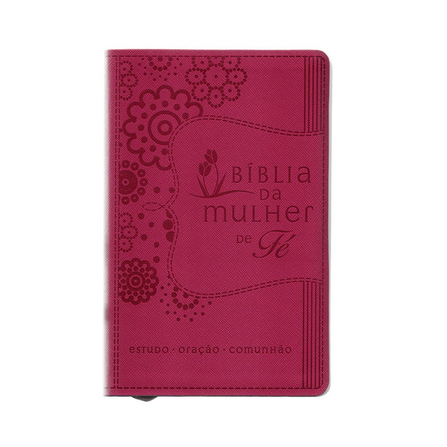 Bíblia Da Mulher de Fé | NVI | Letra Normal | Capa Luxo Rosa